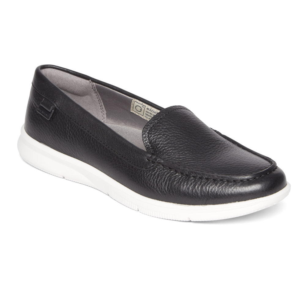 Mocasines Rockport Mujer Mexico - Ayva Washable Negros - MVQBW7065